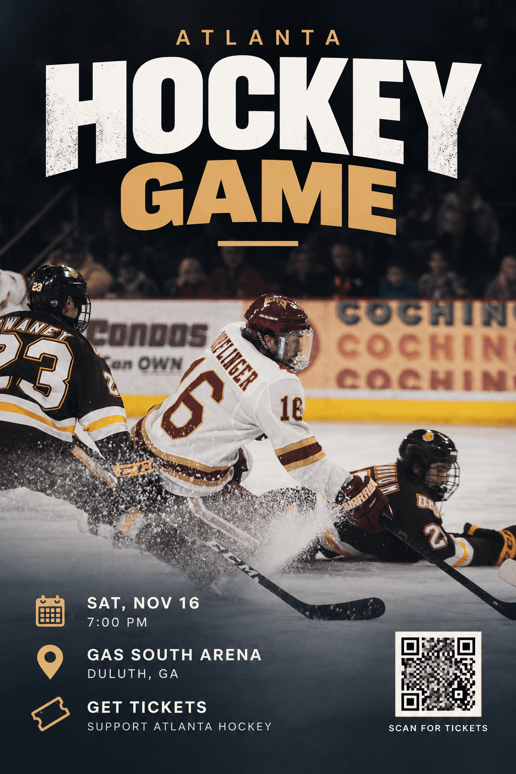 Atlanta Hockey Game poster
